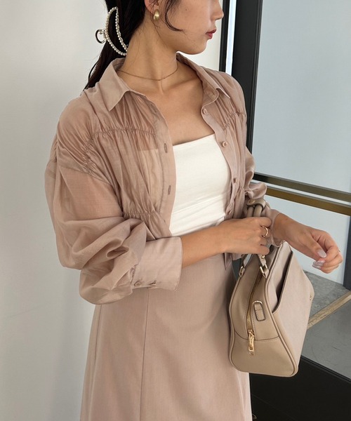 one after another NICE CLAUP(ワンアフターアナザーナイスクラップ)の「バックレースアップマーメイドスカート(スカート・レディース・テラコッタ/アイボリー/ブラック/杢グレー・SMALL/MEDIUM)」の7枚目の写真