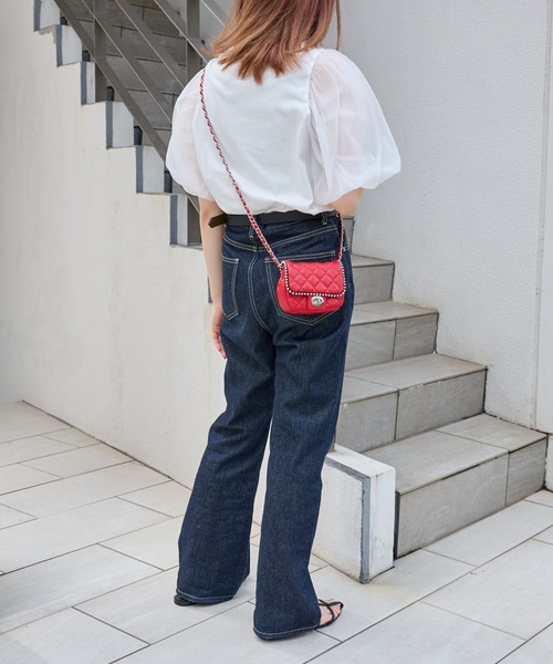 COLONY 2139（コロニートゥーワンスリーナイン）の「ボールチェーンパイピングミニショルダー（ショルダーバッグ・レディース・レッド/ホワイト/ブラック/ブラック系その他・FREE）」の9枚目の写真