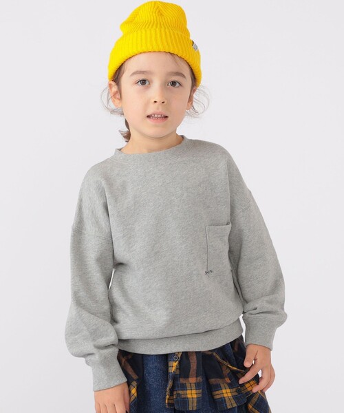 SHIPS（シップス）の「【WEB限定】SHIPS KIDS:100～160cm / マイクロ ロゴ スウェット（スウェット・キッズ・グリーン/ラベンダー/ナチュラル/ブラック/ライトグレー・100/110/120/130/S/145/M/160）」の3枚目の写真