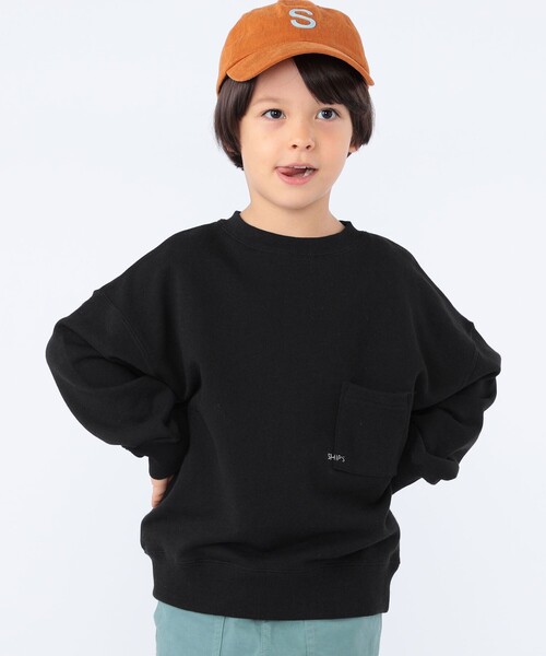 SHIPS（シップス）の「【WEB限定】SHIPS KIDS:100～160cm / マイクロ ロゴ スウェット（スウェット・キッズ・グリーン/ラベンダー/ナチュラル/ブラック/ライトグレー・100/110/120/130/S/145/M/160）」の2枚目の写真