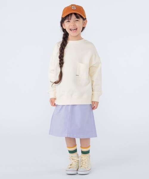 SHIPS（シップス）の「【WEB限定】SHIPS KIDS:100～160cm / マイクロ ロゴ スウェット（スウェット・キッズ・グリーン/ラベンダー/ナチュラル/ブラック/ライトグレー・100/110/120/130/S/145/M/160）」の10枚目の写真