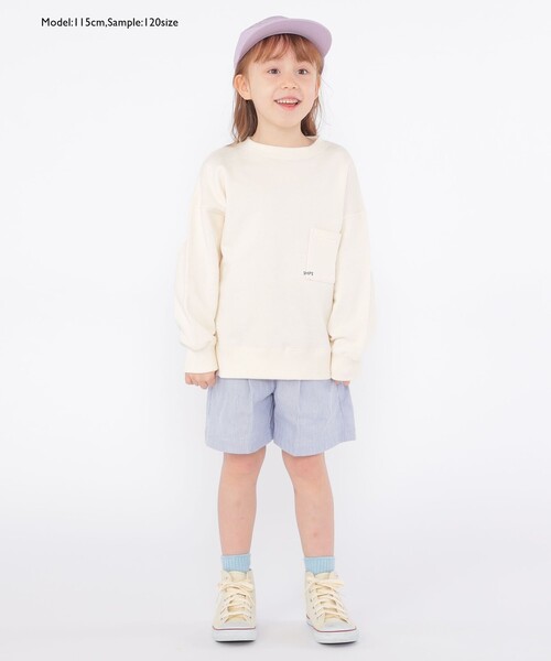 SHIPS（シップス）の「【WEB限定】SHIPS KIDS:100～160cm / マイクロ ロゴ スウェット（スウェット・キッズ・グリーン/ラベンダー/ナチュラル/ブラック/ライトグレー・100/110/120/130/S/145/M/160）」の17枚目の写真