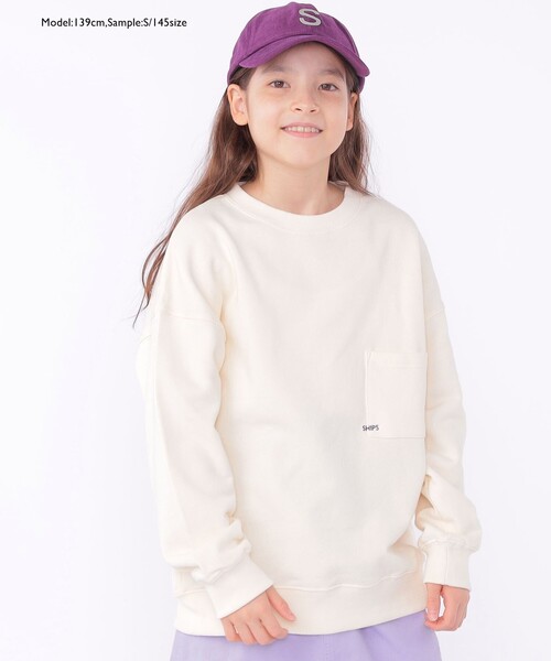 SHIPS（シップス）の「【WEB限定】SHIPS KIDS:100～160cm / マイクロ ロゴ スウェット（スウェット・キッズ・グリーン/ラベンダー/ナチュラル/ブラック/ライトグレー・100/110/120/130/S/145/M/160）」の20枚目の写真