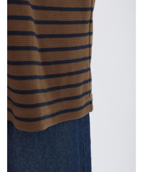 Samansa Mos2（サマンサ モスモス）の「ボーダー/花プリント半袖Tシャツ（Tシャツ/カットソー・レディース・ブラウン/グリーン/オフホワイト/キナリ・F）」の15枚目の写真