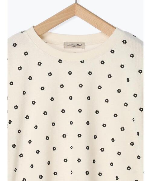 Samansa Mos2（サマンサ モスモス）の「ボーダー/花プリント半袖Tシャツ（Tシャツ/カットソー・レディース・ブラウン/グリーン/オフホワイト/キナリ・F）」の9枚目の写真