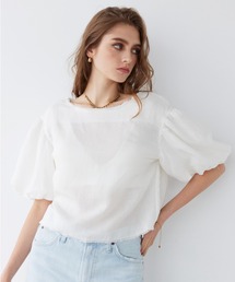 ALEXIA STAM Gather Ribbon Blouse アリシアスタン ALEXIA STAM Gather Ribbon Blouse アリシアスタン Gather