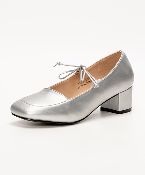 SVEC(シュベック)の「ブロックヒール スクエアトゥ メリージェーン / ストラップリボンパンプス(パンプス・レディース・ブラック系その他/ブラック/シルバー・40/38/39/35/36/37)」の21枚目の写真