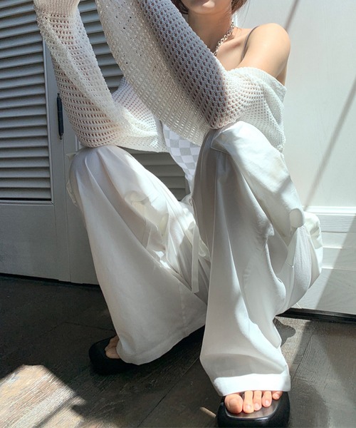 aimoha(アイモハ)の「ワイドカーゴパンツ(カーゴパンツ・レディース・ホワイト・MEDIUM/SMALL)」の8枚目の写真
