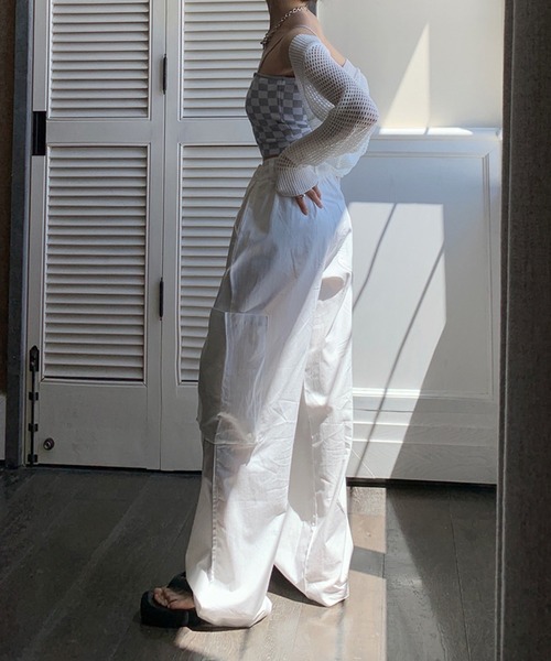 aimoha(アイモハ)の「ワイドカーゴパンツ(カーゴパンツ・レディース・ホワイト・MEDIUM/SMALL)」の9枚目の写真
