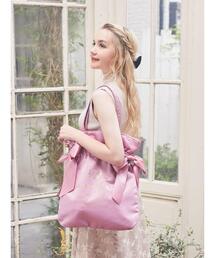 Maison de FLEUR | ダブルリボンギャザートートバッグ(トートバッグ)