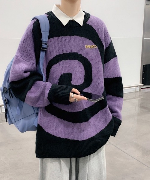 セール】渦巻ぐるぐるニット（ニット/セーター）｜B.R.U（ブル）の