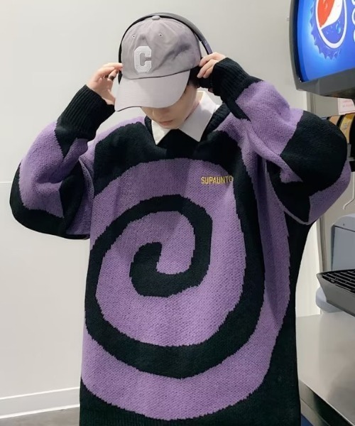 セール】渦巻ぐるぐるニット（ニット/セーター）｜B.R.U（ブル）の