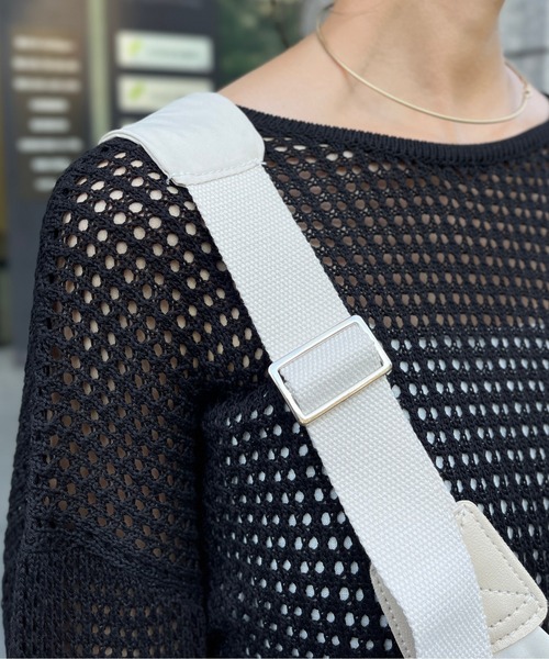 CPCM（シーピーシーエム）の「エステルボディバッグ（ボディバッグ/ウエストポーチ・メンズ・ブラック/アイボリー・FREE）」の14枚目の写真