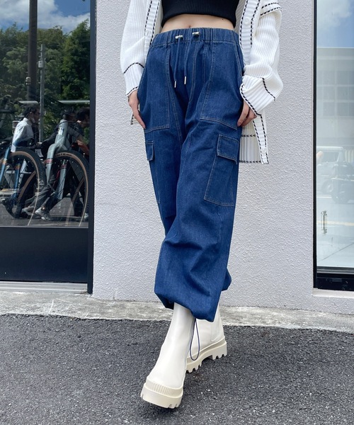 one way(ワンウェイ)の「【サイズ展開あり】新色追加!ツイルカーゴパンツ(カーゴパンツ・レディース・ベージュ/ブラック/カーキ/ダークブルー・SMALL/MEDIUM)」の4枚目の写真
