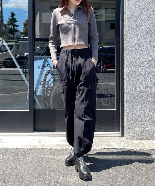 one way(ワンウェイ)の「【サイズ展開あり】新色追加!ツイルカーゴパンツ(カーゴパンツ・レディース・ベージュ/ブラック/カーキ/ダークブルー・SMALL/MEDIUM)」の9枚目の写真