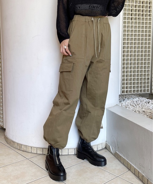 one way(ワンウェイ)の「【サイズ展開あり】新色追加!ツイルカーゴパンツ(カーゴパンツ・レディース・ベージュ/ブラック/カーキ/ダークブルー・SMALL/MEDIUM)」の17枚目の写真