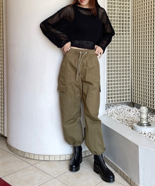 one way(ワンウェイ)の「【サイズ展開あり】新色追加!ツイルカーゴパンツ(カーゴパンツ・レディース・ベージュ/ブラック/カーキ/ダークブルー・SMALL/MEDIUM)」の21枚目の写真