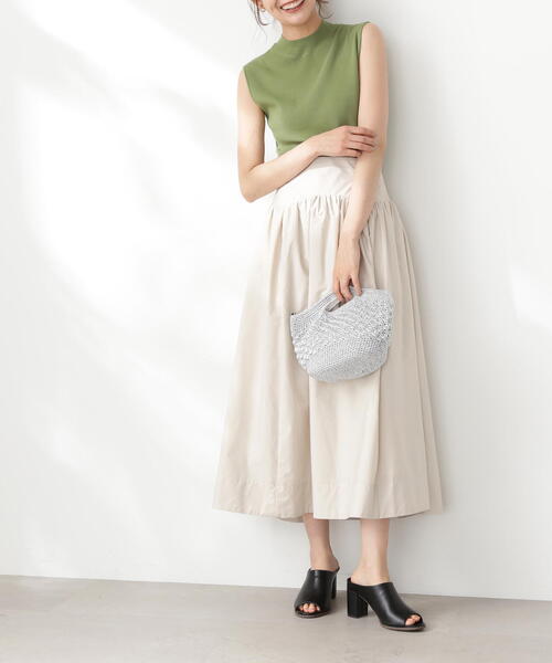 エヌ ナチュラルビューティーベーシック（N．Natural Beauty Basic*）/アーチ切替ポプリンスカート N.（N. Natural Beauty Basic）（エヌエヌナチュラルビューティー