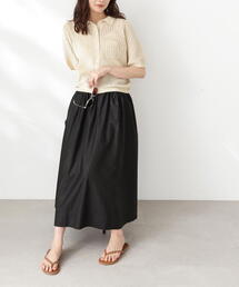 N.（N. Natural Beauty Basic） | アーチ切替ポプリンスカート(スカート)