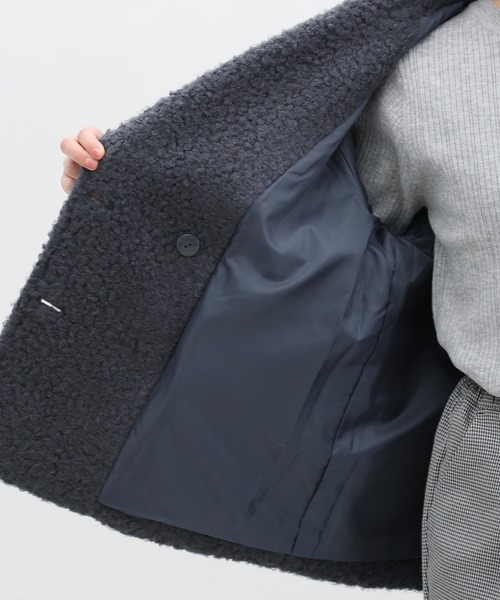 Honeys（ハニーズ）の「ポコポコＰコート（ピーコート・レディース・ブラウン系その他/チャコールグレー/アイボリー/ベージュ/ブルー系その他・M/LL/L/S）」の15枚目の写真