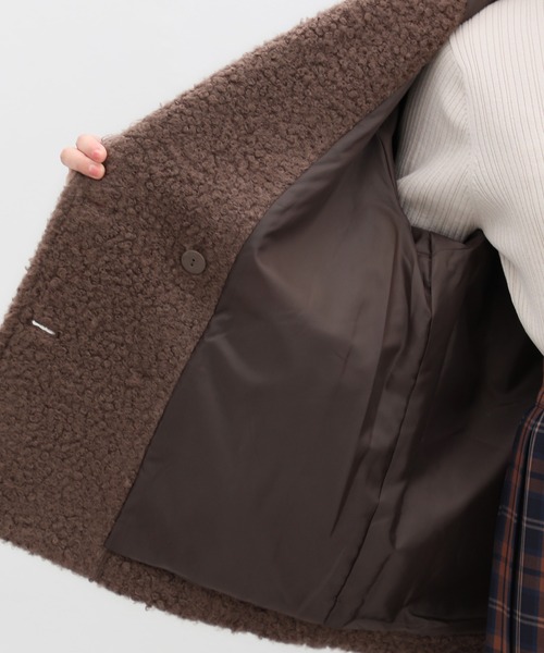 Honeys（ハニーズ）の「ポコポコＰコート（ピーコート・レディース・ブラウン系その他/チャコールグレー/アイボリー/ベージュ/ブルー系その他・M/LL/L/S）」の18枚目の写真