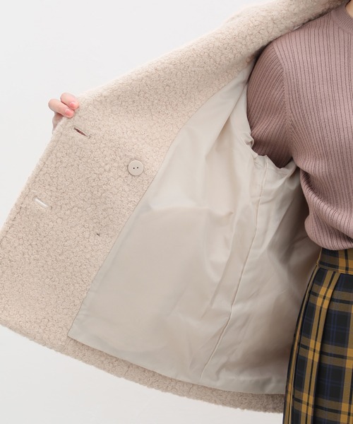 Honeys（ハニーズ）の「ポコポコＰコート（ピーコート・レディース・ブラウン系その他/チャコールグレー/アイボリー/ベージュ/ブルー系その他・M/LL/L/S）」の21枚目の写真