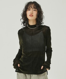 PUBLIC TOKYO | ベロアチュールトップ(Tシャツ/カットソー)