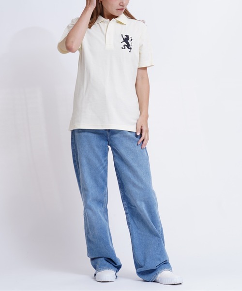 GIORDANO（ジョルダーノ）の「[ GIORDANO ] ビッグライオン刺繍ドライストレッチ半袖ポロシャツ（ポロシャツ・メンズ・アイボリー/ブラック/ネイビー・LARGE/MEDIUM/SMALL/X-LARGE）」の19枚目の写真