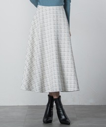QUEENS COURT | ツィードラメロングサーキュラースカート(スカート)