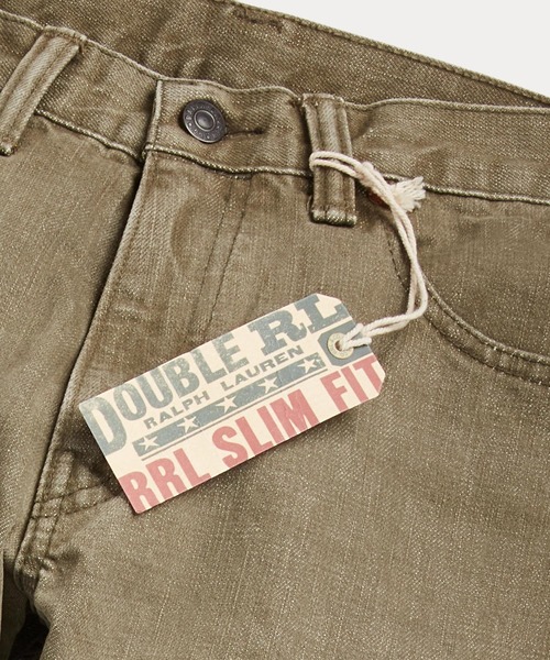 RRL（ダブル アール エル）の「スリム フィット オリーブ ジーンズ（デニムパンツ・メンズ・グリーン系1・28/30/29/30/30/30/31/30/32/30/32/32/33/32/34/32/36/32/31/32/38/32/30/32）」の7枚目の写真