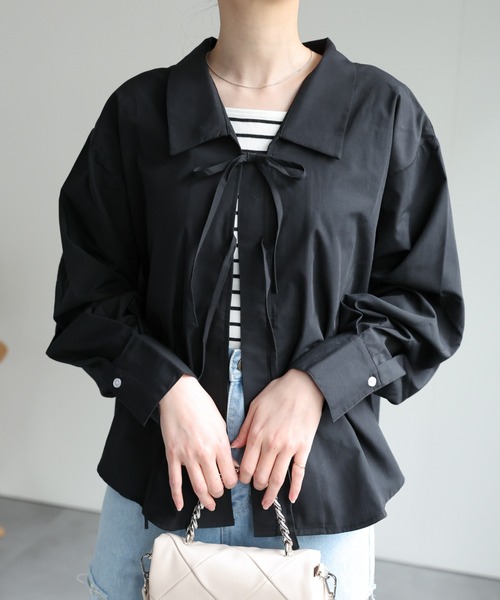 トゥジューリボンブラウス新品！ セール】リボンブラウス / リボン（シャツ/ブラウス