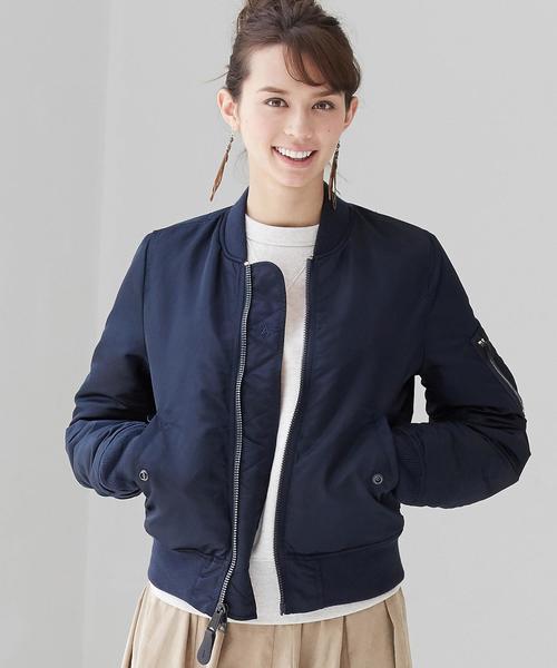 Alpha Industries（アルファインダストリーズ）の「［WEB限定］［アルファ］ALPHA　W-MA-1ブルゾン（ブルゾン・レディース・オリーブ/ネイビー・MEDIUM/SMALL）」の2枚目の写真