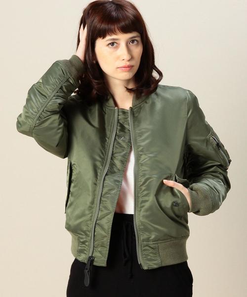 Alpha Industries（アルファインダストリーズ）の「［WEB限定］［アルファ］ALPHA　W-MA-1ブルゾン（ブルゾン・レディース・オリーブ/ネイビー・MEDIUM/SMALL）」の12枚目の写真