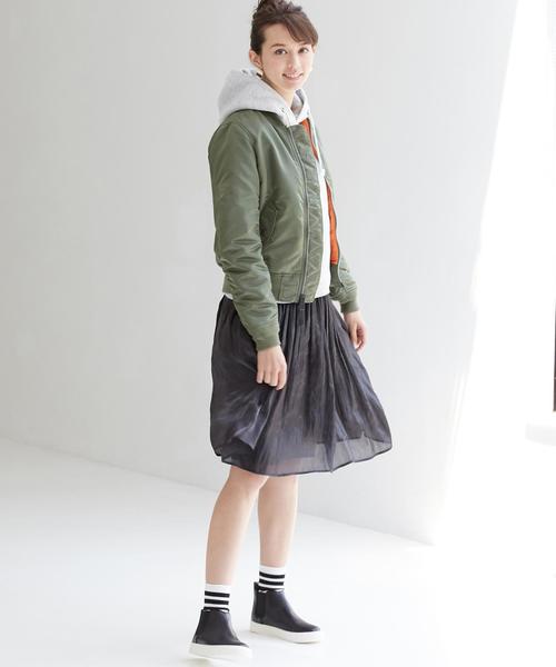 Alpha Industries（アルファインダストリーズ）の「［WEB限定］［アルファ］ALPHA　W-MA-1ブルゾン（ブルゾン・レディース・オリーブ/ネイビー・MEDIUM/SMALL）」の8枚目の写真