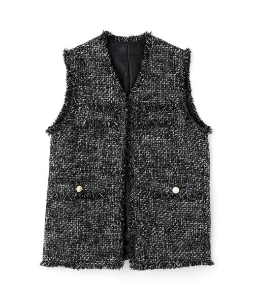 N.（N. Natural Beauty Basic）（エヌエヌナチュラルビューティーベーシック）の「◆ツイードジレ（ベスト・レディース・グレー/ブラック・MEDIUM）」の6枚目の写真