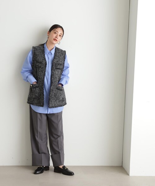 N.（N. Natural Beauty Basic）（エヌエヌナチュラルビューティーベーシック）の「◆ツイードジレ（ベスト・レディース・グレー/ブラック・MEDIUM）」の13枚目の写真