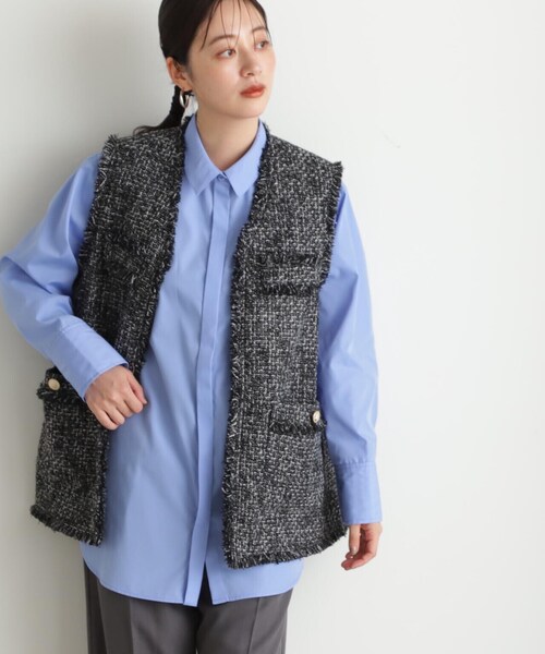 N.（N. Natural Beauty Basic）（エヌエヌナチュラルビューティーベーシック）の「◆ツイードジレ（ベスト・レディース・グレー/ブラック・MEDIUM）」の15枚目の写真