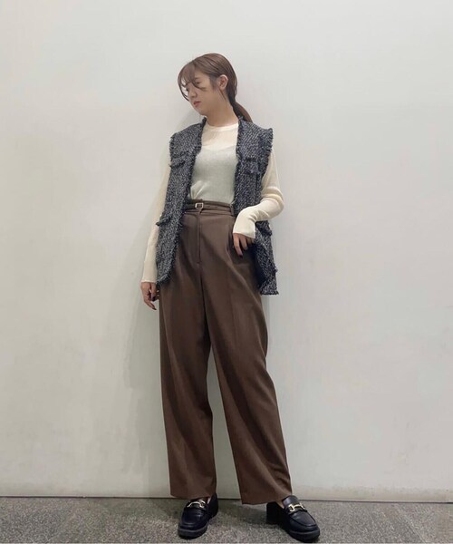 N.（N. Natural Beauty Basic）（エヌエヌナチュラルビューティーベーシック）の「◆ツイードジレ（ベスト・レディース・グレー/ブラック・MEDIUM）」の17枚目の写真