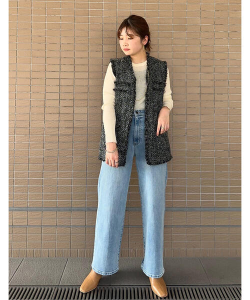 N.（N. Natural Beauty Basic）（エヌエヌナチュラルビューティーベーシック）の「◆ツイードジレ（ベスト・レディース・グレー/ブラック・MEDIUM）」の18枚目の写真