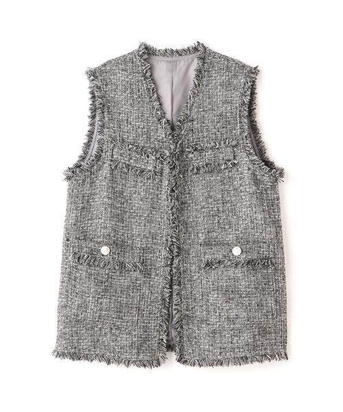 N.（N. Natural Beauty Basic）（エヌエヌナチュラルビューティーベーシック）の「◆ツイードジレ（ベスト・レディース・グレー/ブラック・MEDIUM）」の21枚目の写真