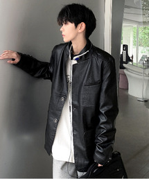 neos | 【neos -addictive design-】ルーズシルエット 合皮 テーラード ジャケット(テーラードジャケット)