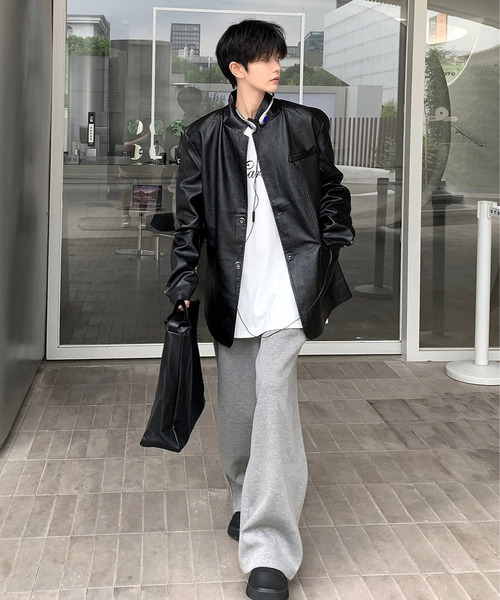 neos（ネオス）の「【neos -addictive design-】ルーズシルエット 合皮 テーラード ジャケット（テーラードジャケット・メンズ・ネイビー/ブラック/ベージュ/ワインレッド・LARGE/MEDIUM/X-LARGE）」の6枚目の写真