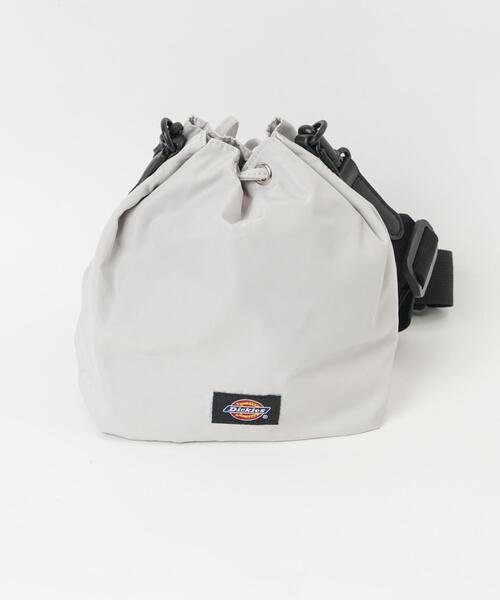 Dickies(ディッキーズ)の「∴WEGO/別注Dickies ナイロン巾着ショルダー(ショルダーバッグ・メンズ・ライトグレー/ブラック・FREE)」の6枚目の写真