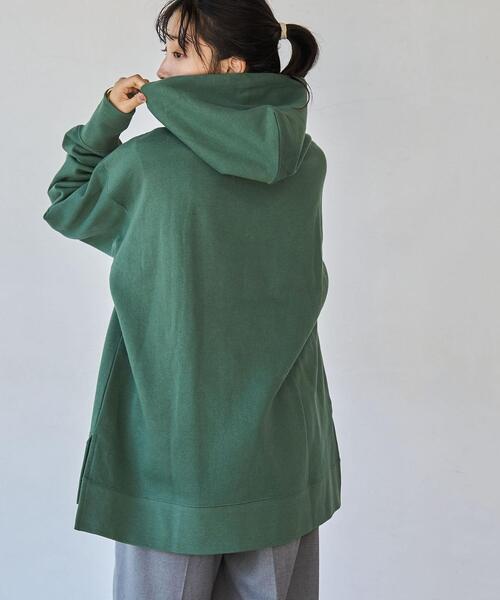 coen（コーエン）の「【WEB限定】CVC裏起毛オーバーサイズフーディパーカー（パーカー・レディース・ケリーグリーン/ライラック/オフホワイト/ブラック/ダークグレー・M/L）」の17枚目の写真