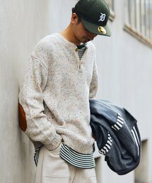 JOURNAL STANDARD relume | CALIFORNIA エルボーパッチ ヘンリーネックニット(ニット/セーター)