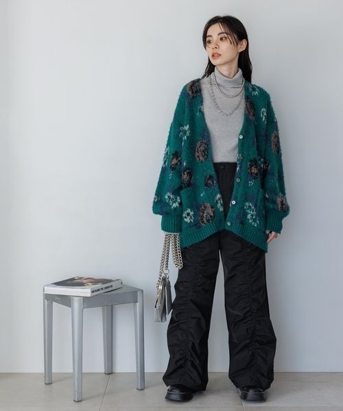 JEANASIS（ジーナシス）の「シャーリングボリュームワイドパンツ/985874（サロペット/オーバーオール・レディース・ライトグレー/ブラック・FREE）」の17枚目の写真