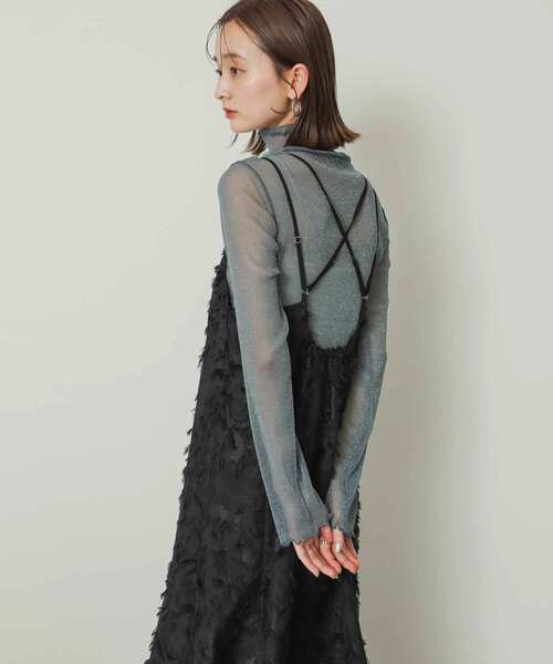 SENSE OF PLACE by URBAN RESEARCH（センスオブプレイスバイアーバンリサーチ）の「フリンジジャガードキャミワンピース（ワンピース・レディース・ブラック/アイボリー・ONE/S）」の19枚目の写真