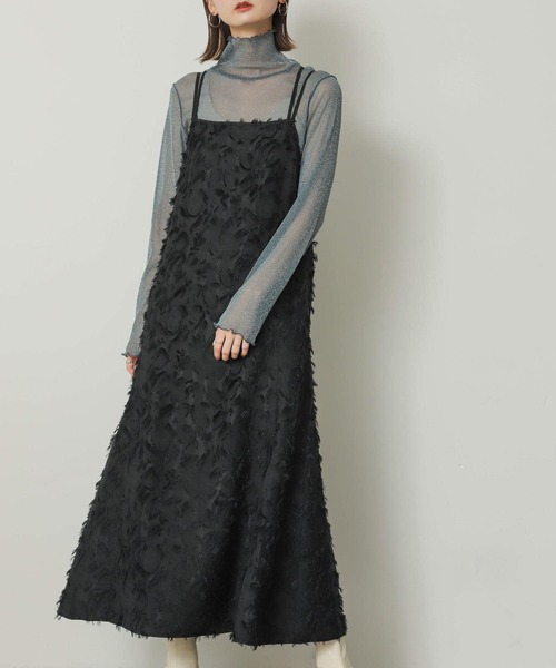 SENSE OF PLACE by URBAN RESEARCH（センスオブプレイスバイアーバンリサーチ）の「フリンジジャガードキャミワンピース（ワンピース・レディース・ブラック/アイボリー・ONE/S）」の12枚目の写真