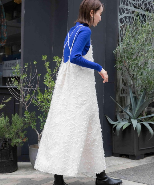 SENSE OF PLACE by URBAN RESEARCH（センスオブプレイスバイアーバンリサーチ）の「フリンジジャガードキャミワンピース（ワンピース・レディース・ブラック/アイボリー・ONE/S）」の16枚目の写真