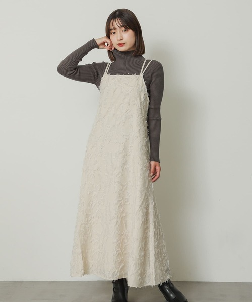 SENSE OF PLACE by URBAN RESEARCH（センスオブプレイスバイアーバンリサーチ）の「フリンジジャガードキャミワンピース（ワンピース・レディース・ブラック/アイボリー・ONE/S）」の21枚目の写真